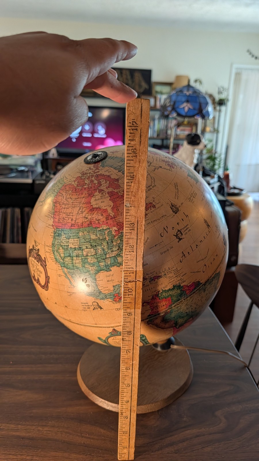 Vtg Scan Globe 80s Illuminated World Globe Reader’s Digest Antique Style Lamp