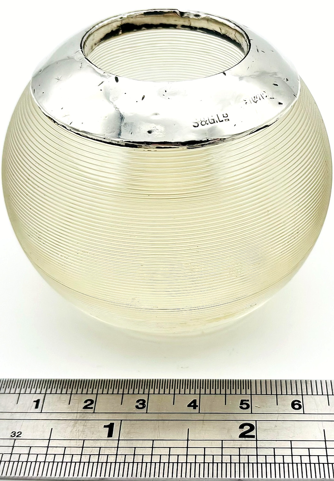 Silver Mounted Globe Match Striker by Salmon & Gluckstein – 1899 – Med Size