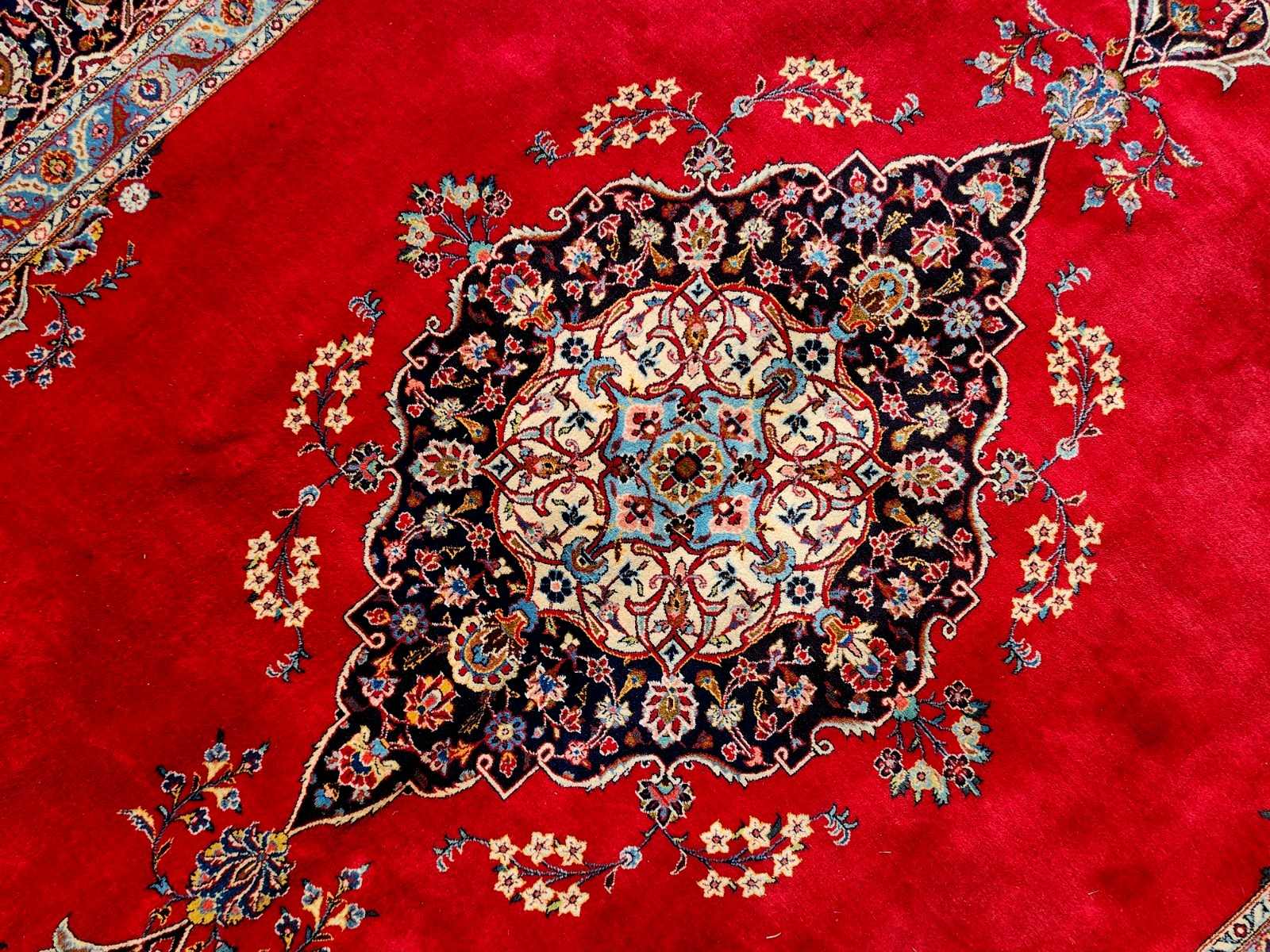 10’x13′ ANTIQUE CR1910 HAND-KNOTTED PER KASHANI TABRIZI VINTAGE WOOL TRADITIONAL