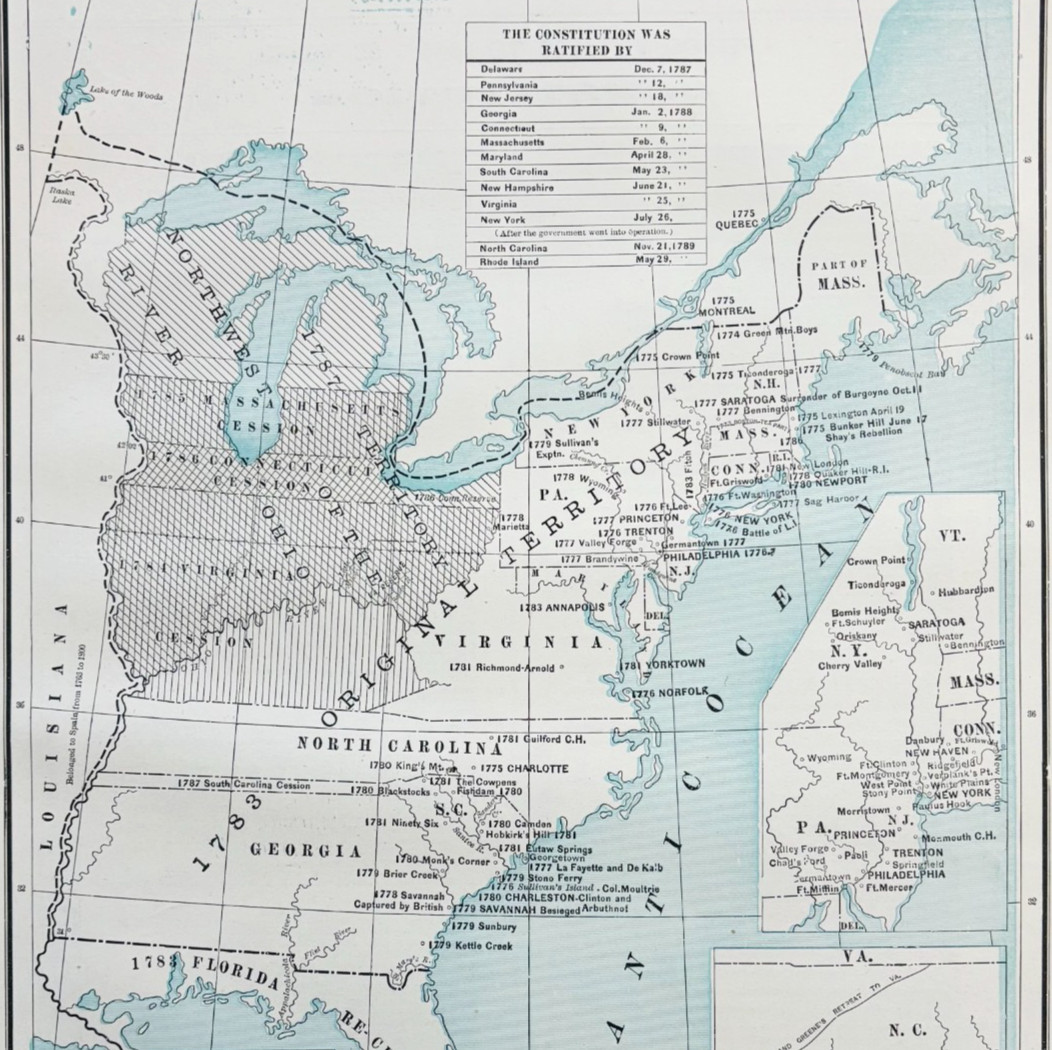 1895 Revolution Campaigns Map Constitution Ratification Victorian DWYY10C