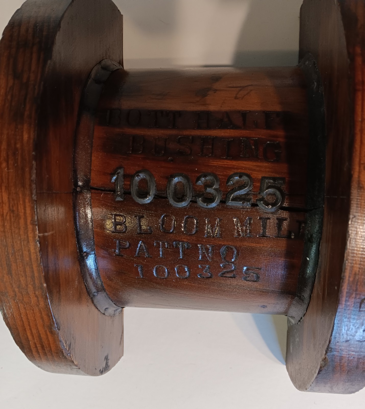 Wood BRONZE COPPER Foundry BLOOM MILL Industrial Pattern Mold BUSHING BOTT HALF