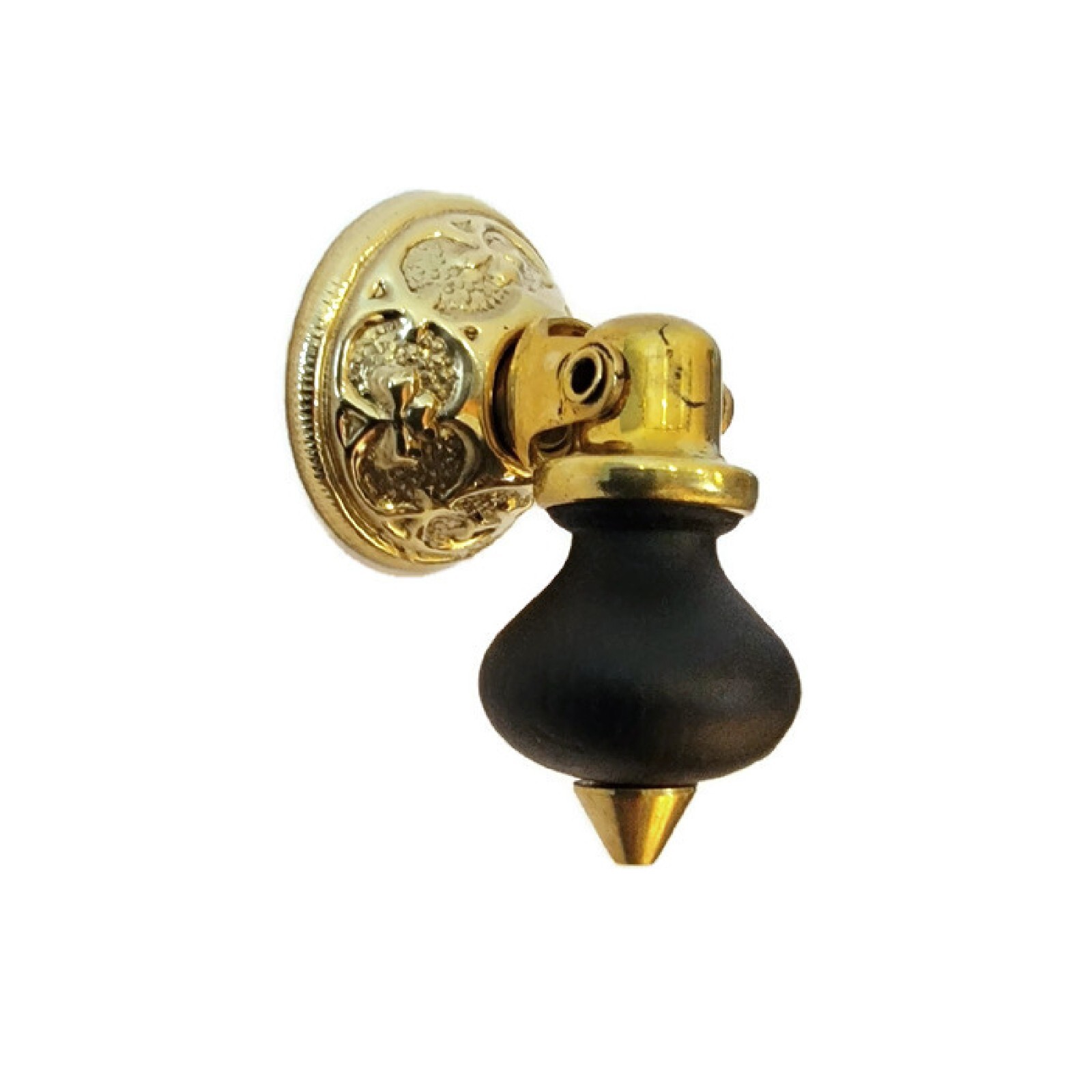 Drawer Pull – ​Eastlake Victorian Style Polished Brass with Black knob