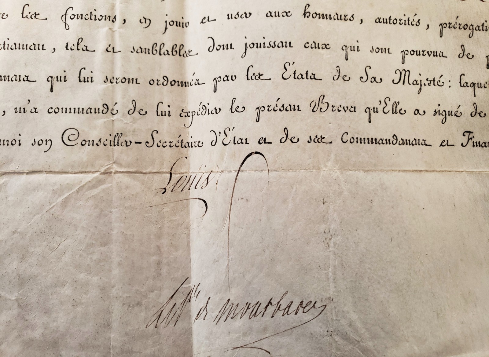LOUIS XVI Signed Commission for Jean Frédéric Augustin Thomin de Heymann – 1780