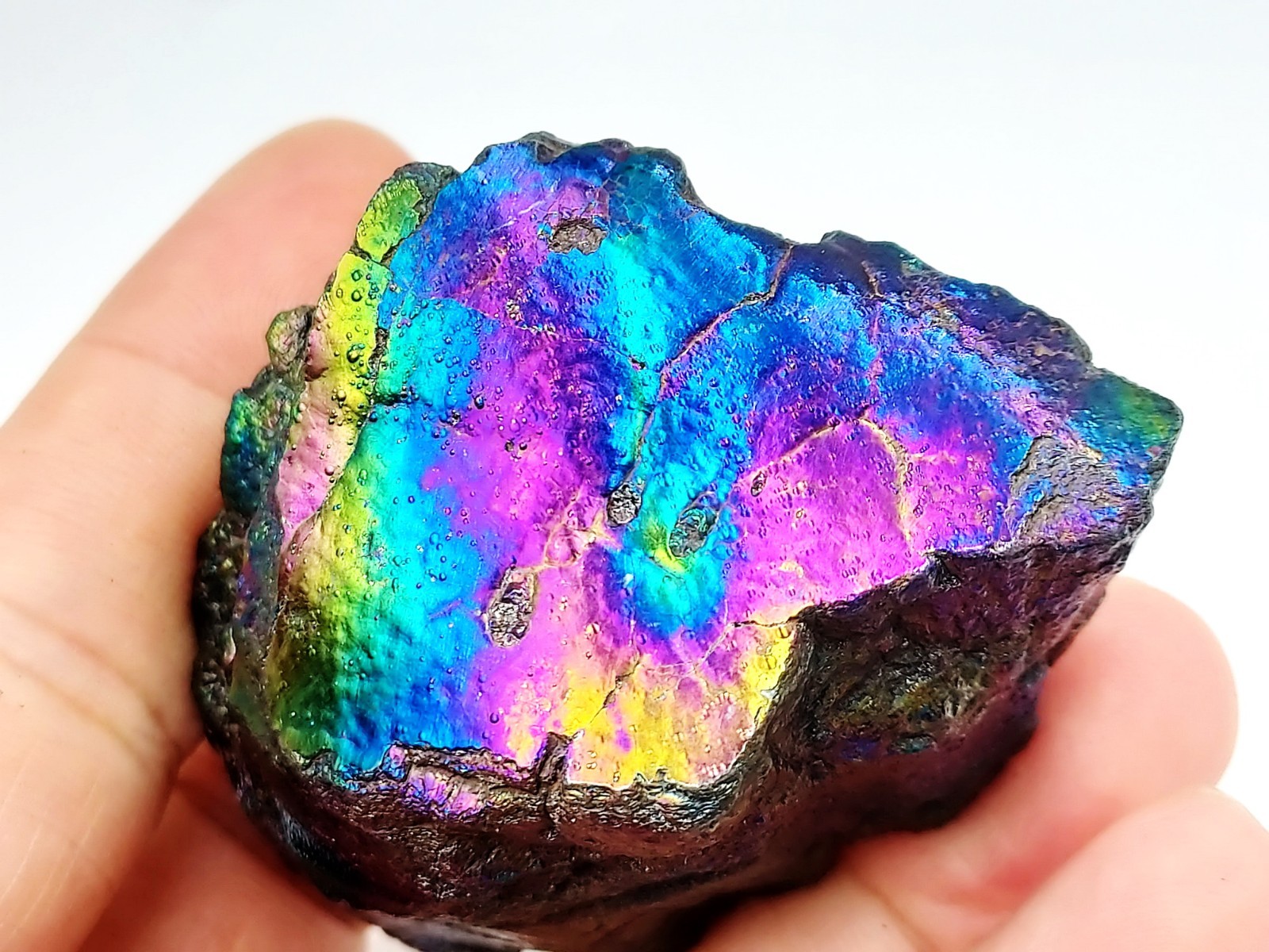 Premium Leklai Natural Stone Rainbow 7 Color 172.7g-Thai Amulet Powerful Luck
