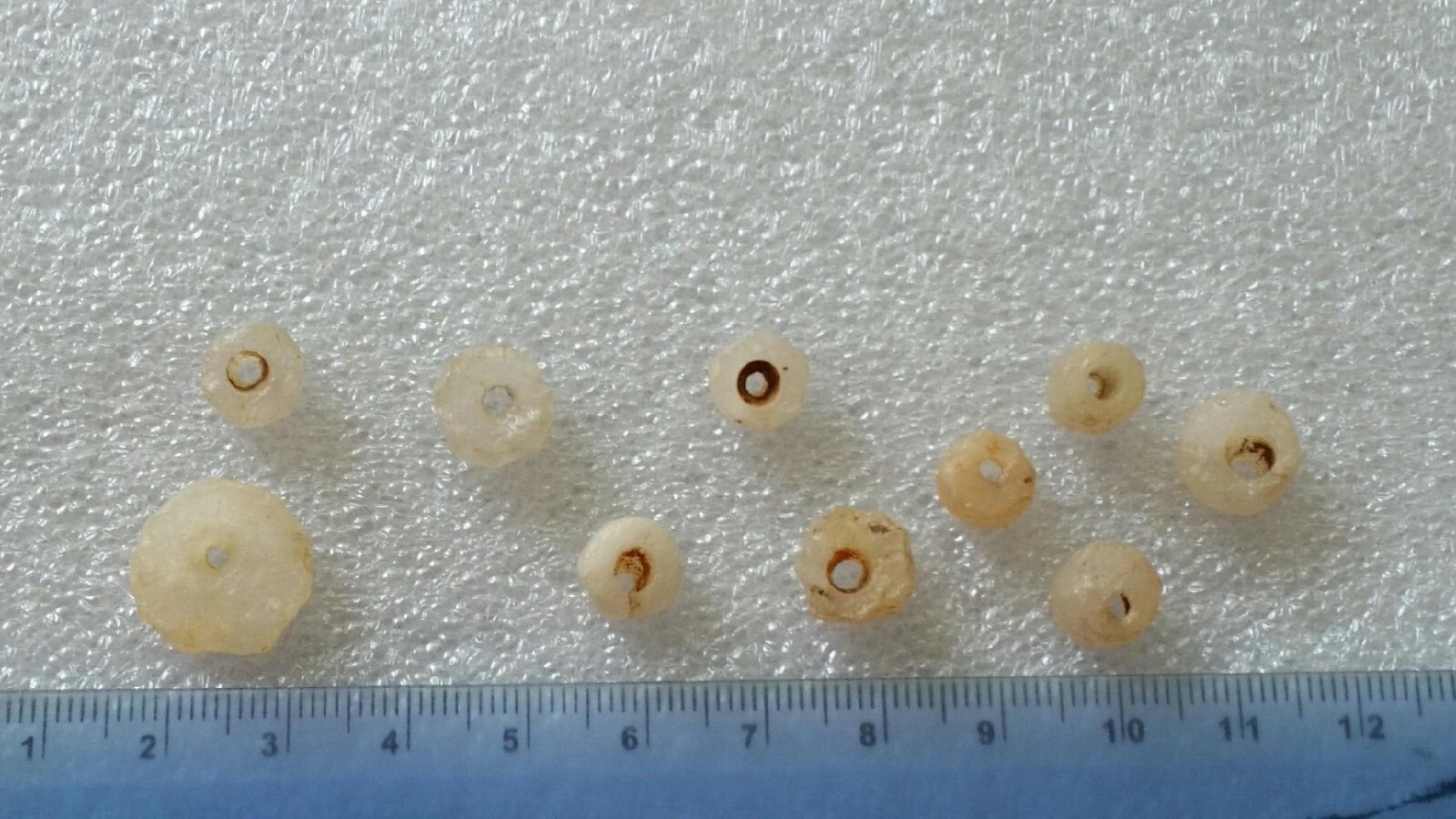 Neolithic stone beads from quartz “Saharan Neolithic” lot of 10 #C