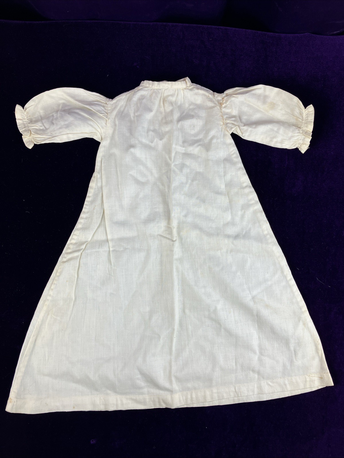 Antique Edwardian Victorian Cotton Doll Dress 1880s