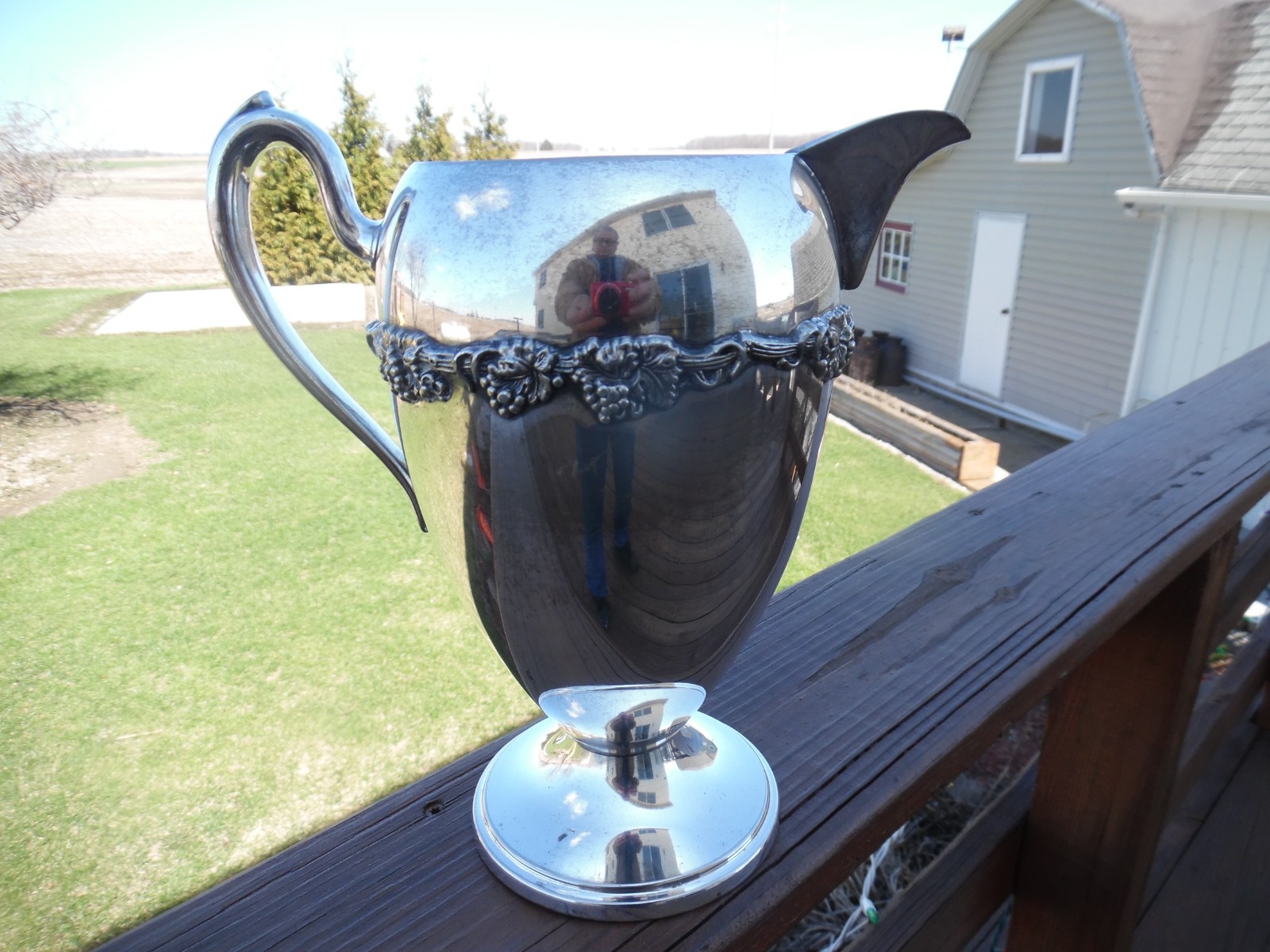 Vintage 10″ Gotham 605 Silver plate Water Pitcher