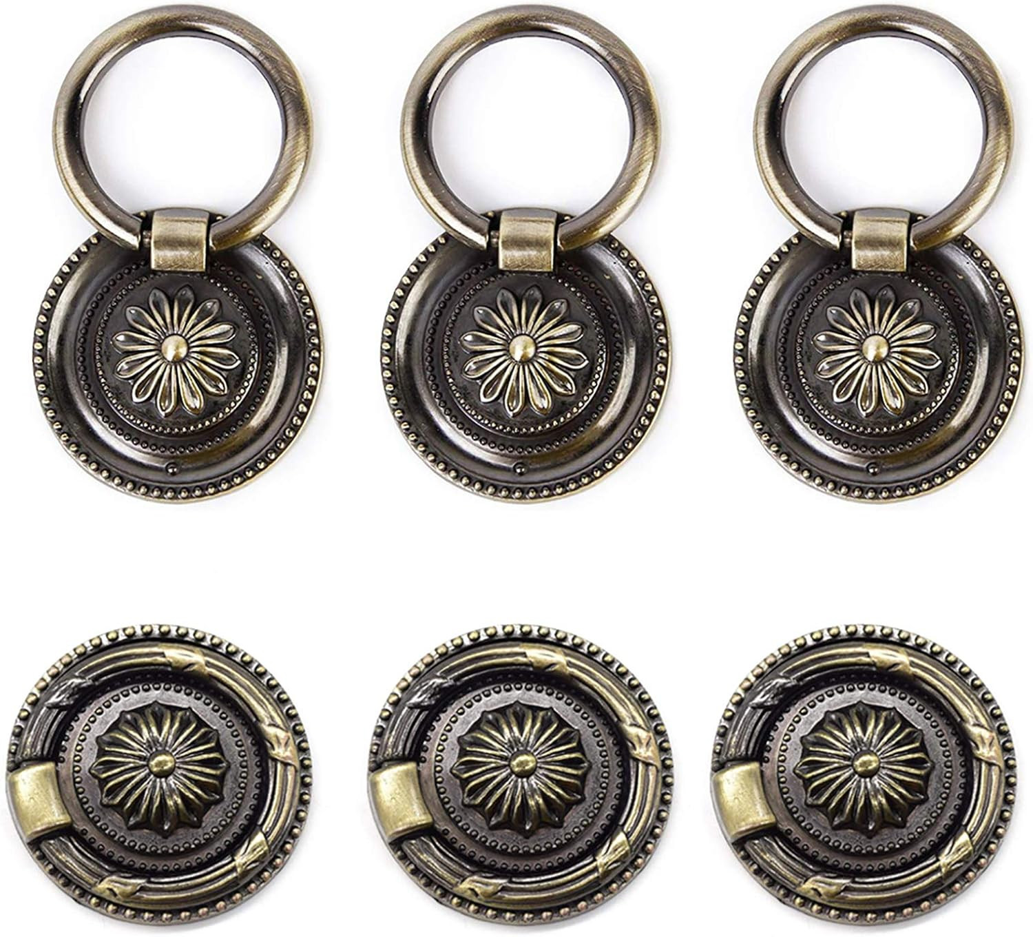 Antique Drawer Pulls Bronze Dresser Pull Rings round Drawer Handles Vintage Cabi