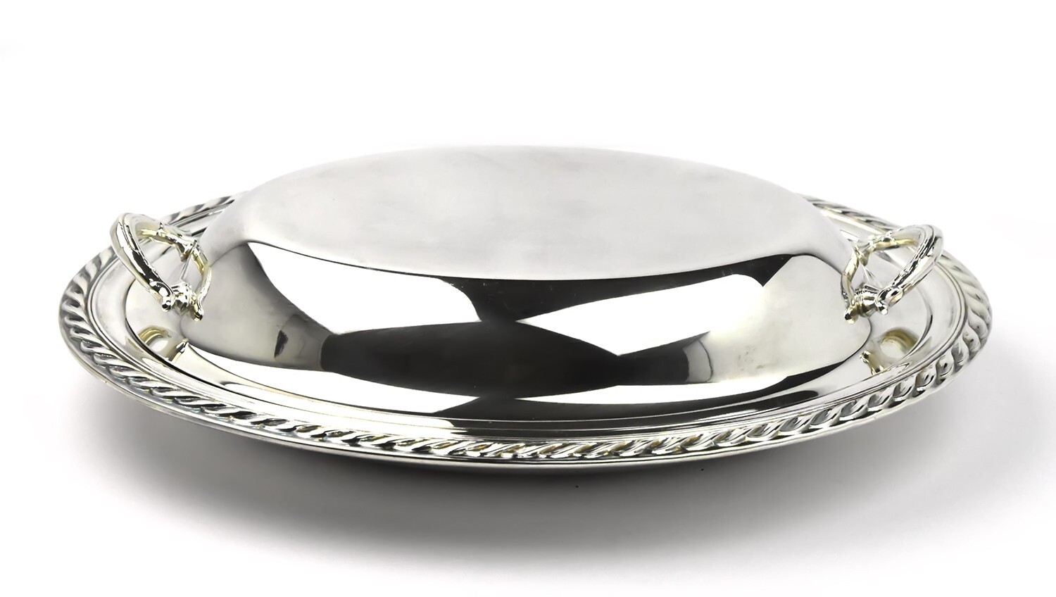 Silver Plate 2 Piece Serving Dish for Vegetables or Casserole – SLV341