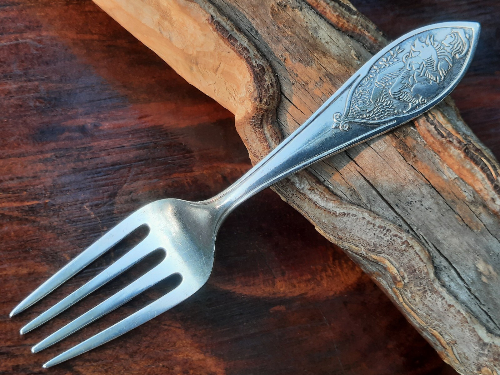 Sterling Silver Gorham “Tom Tom the Pipers Son” Baby Fork, No Mono