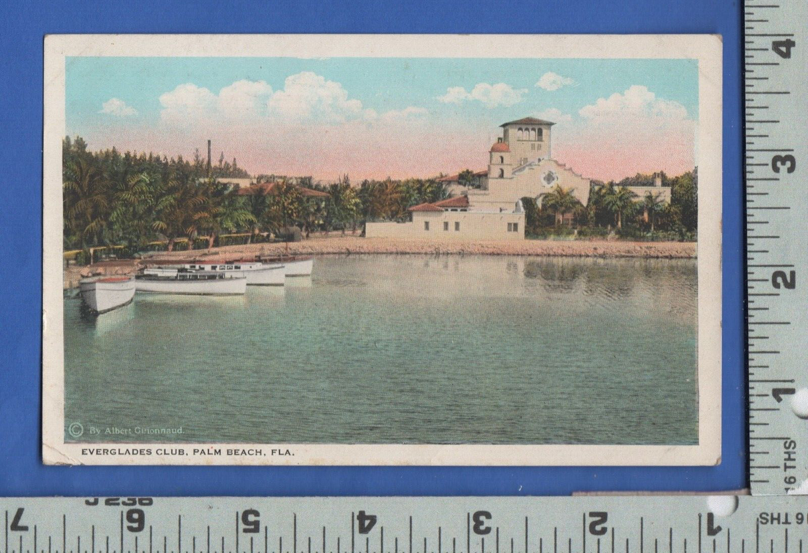 D536 Everglades Club postcard Palm Beach FL tourism Cora Littlefield Boston MA