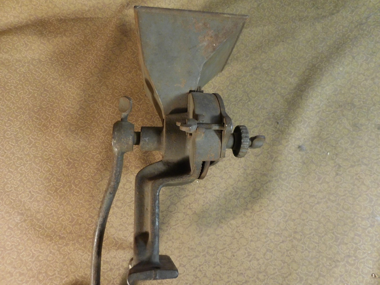 Antique Primitive Cast Iron Arcade No. 1 Hand Crank GRIST MILL Original
