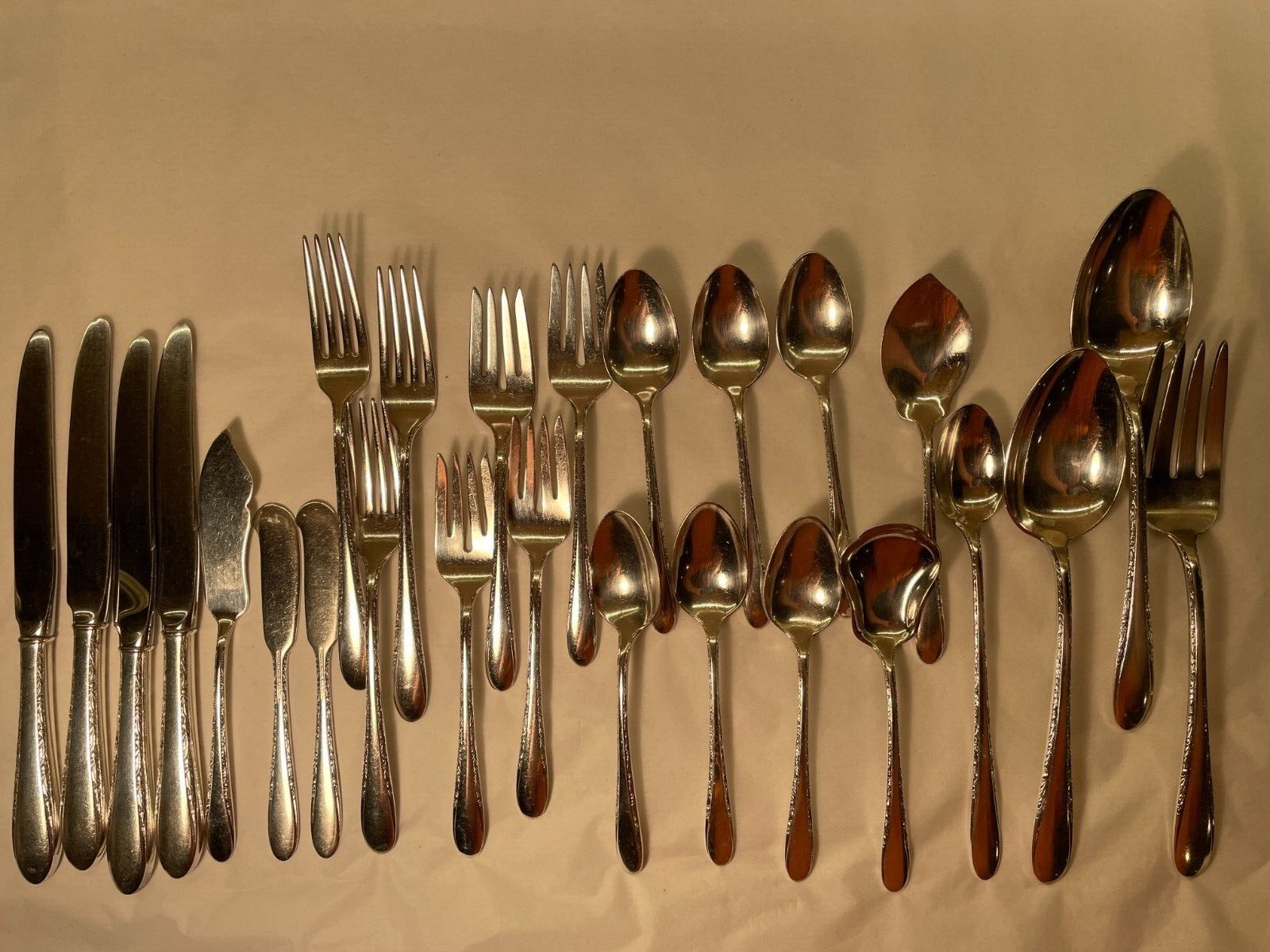 Vintage Gorham Invitation Silverplate 26 Piece Flatware Set w/ Serving Pieces
