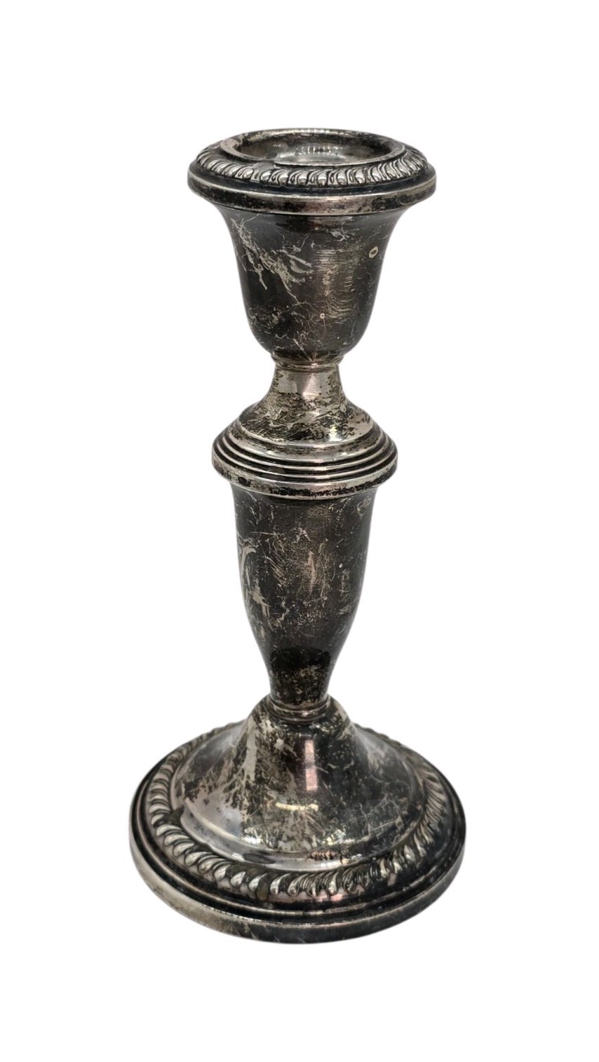 Empire Sterling Silver Weighted Candlestick Holder # 45 – 6″