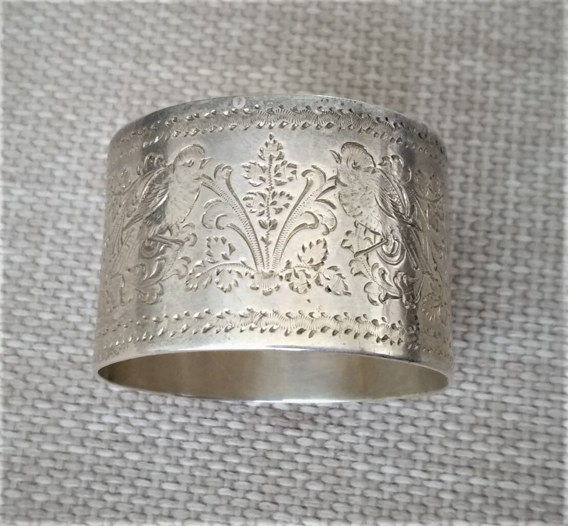 Victorian Sterling Silver Napkin Ring – J.Wakely & F.C.Wheeler – London – 1892