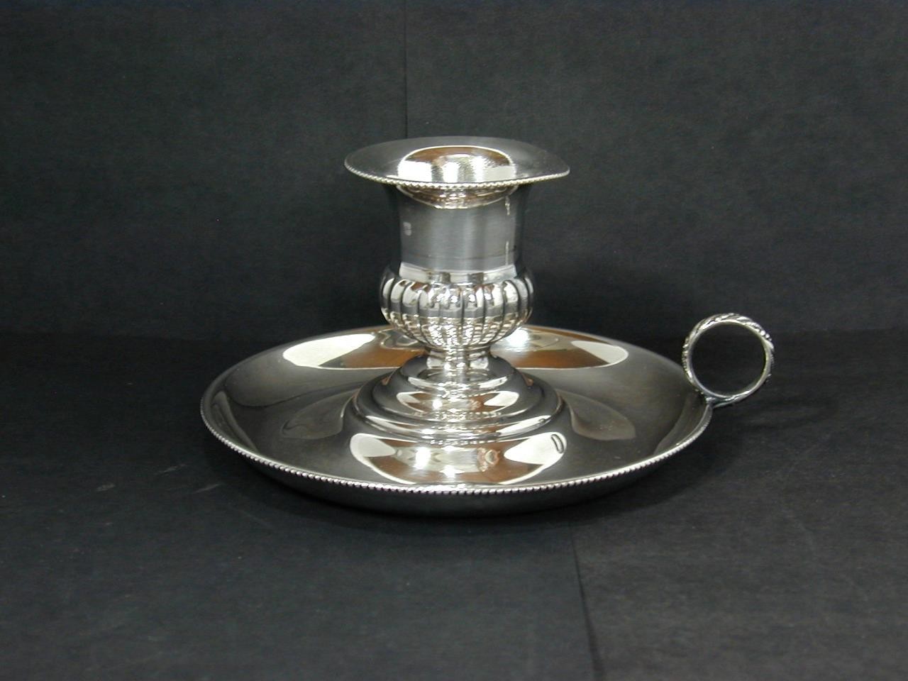 Vintage San Giovanni Colonial Revival Silverplate Chamberstick Candlestick