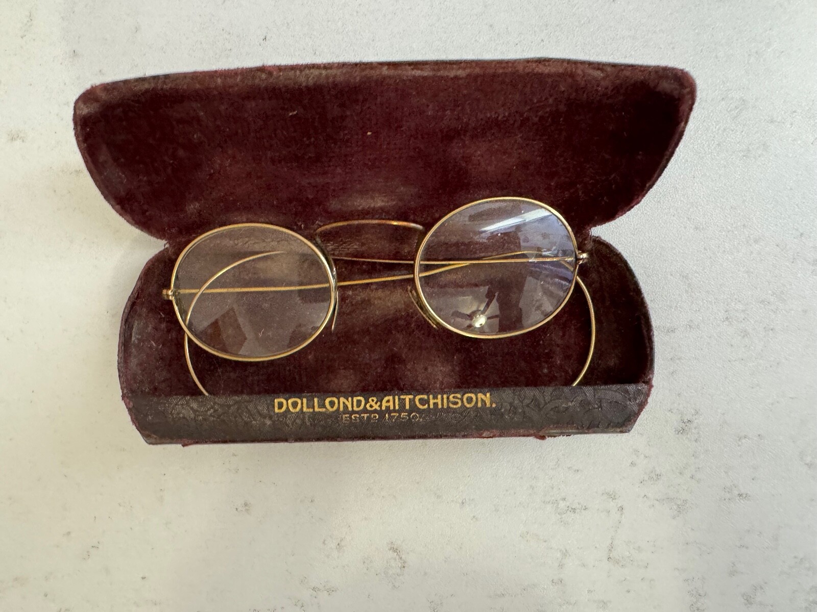 Antique Spectacles / Eyeglasses w/ Dollond & Aitchison Case