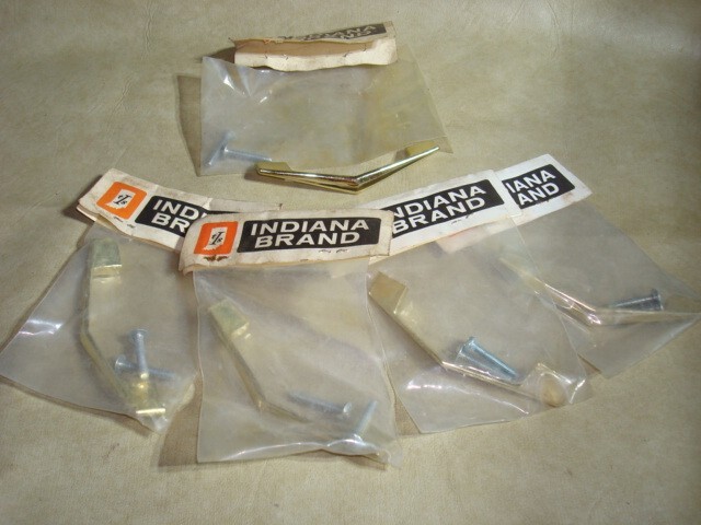 Vintage Nos Rare Brass Chevron Drawer Pull Cabinet Door Handle – Indiana Brand