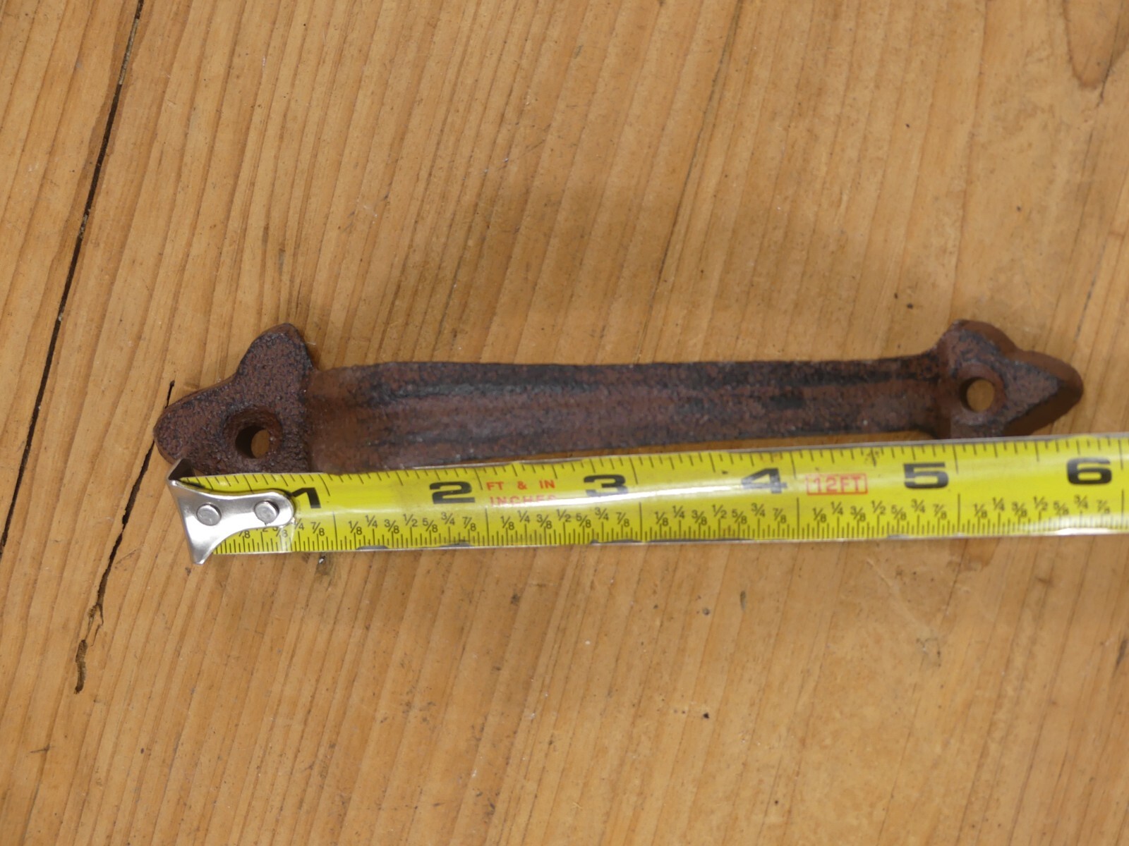 12 CAST IRON HANDLES RUSTIC DRAWER PULLS 6″ LONG HANDLE GRASP DOOR GATE FARM