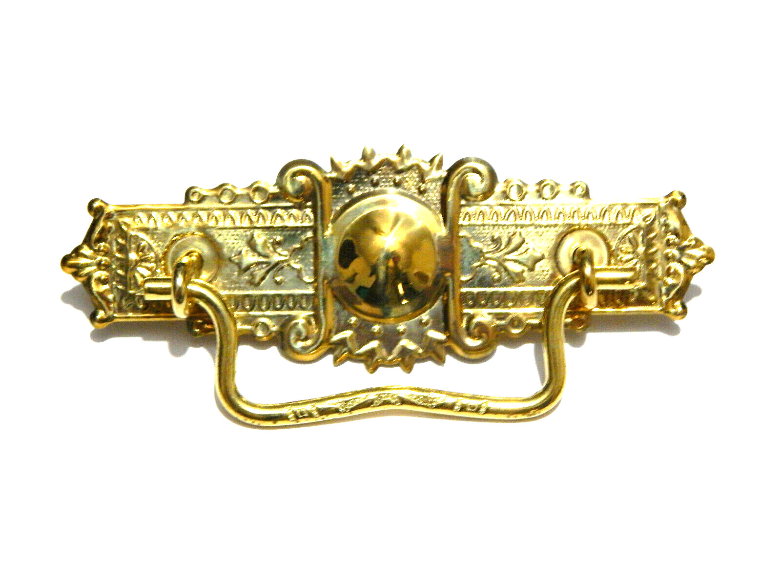 Victorian Eastlake Furniture Drawer Pull Dresser Chest Vanity Bright Brass