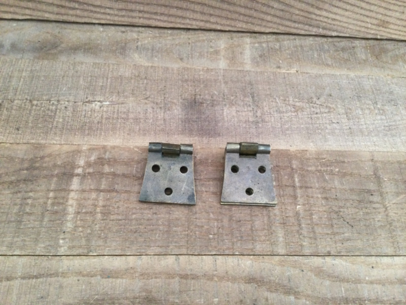 Vintage Reclaimed Pair Solid Brass Hinges