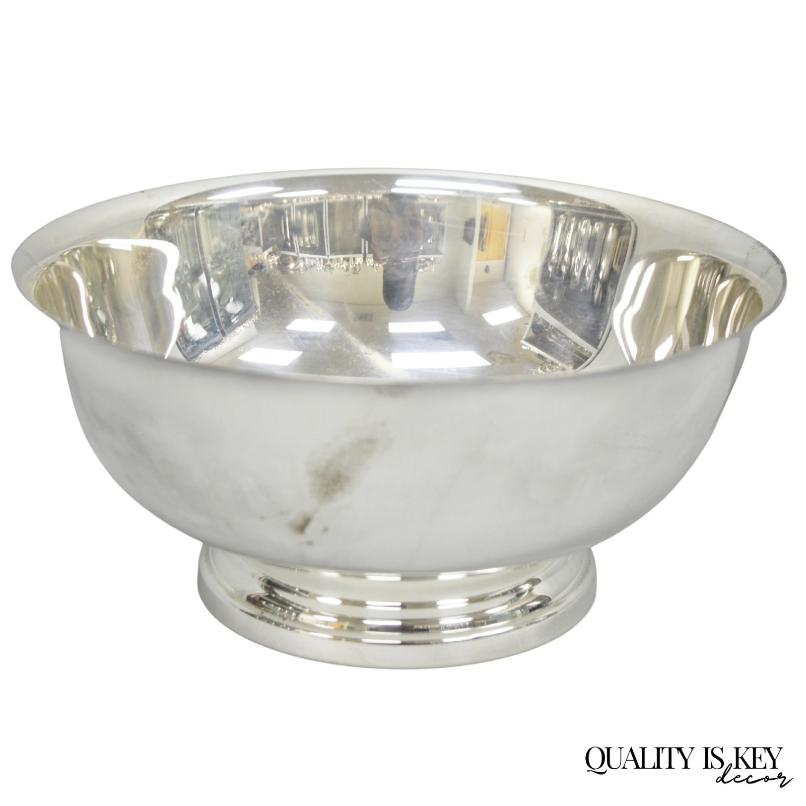 Vintage Gorham YC 781 Silver Plated 9″ Round Modern Serving Bowl