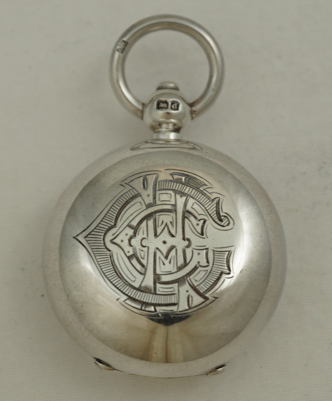 Sovereign Case, Antique Sterling Silver, Birmingham 1903, 31mm, 22g.