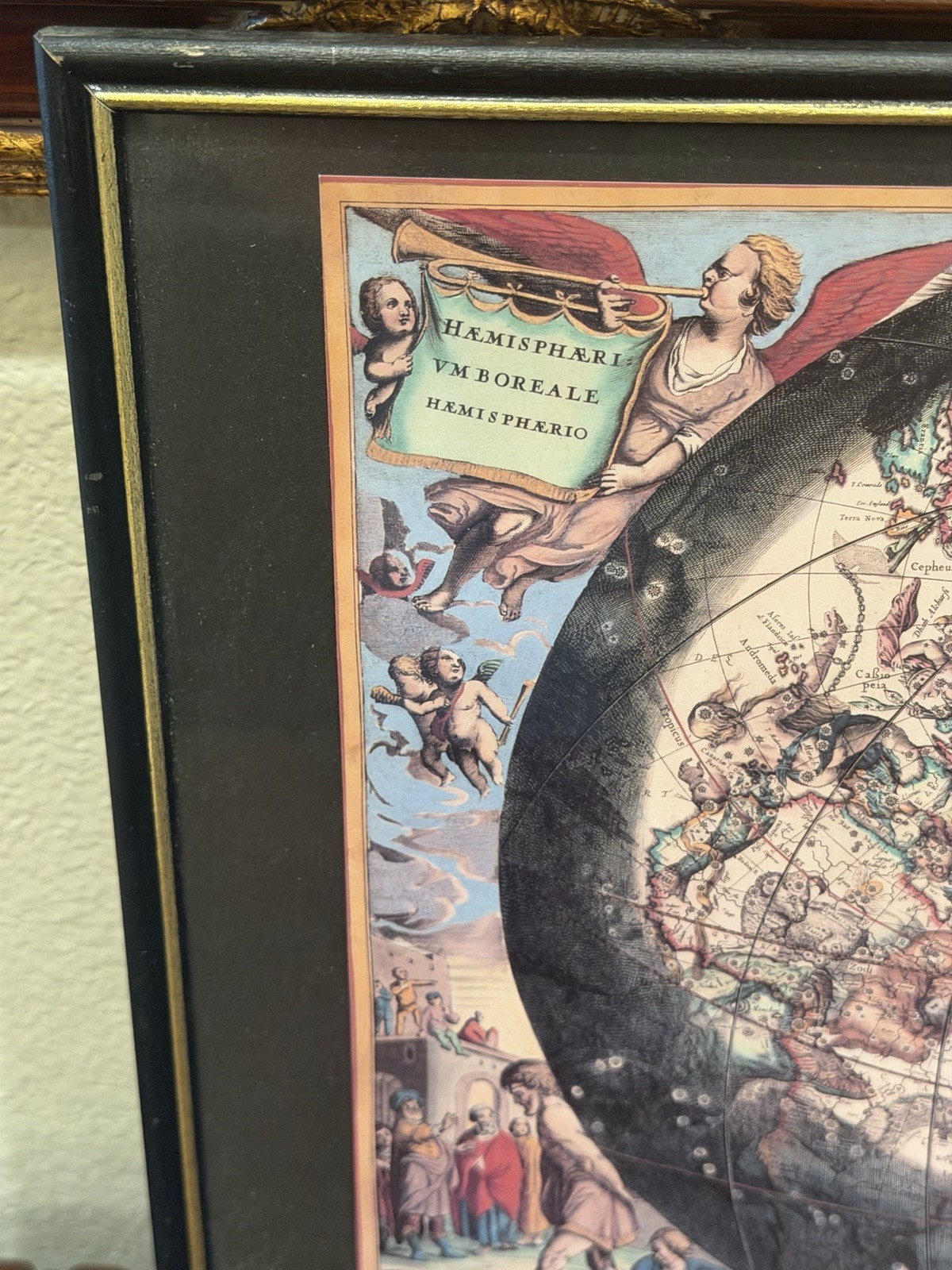 1980s Celestial Constellation Map Framed Print Astrology Zodiac Star Chart