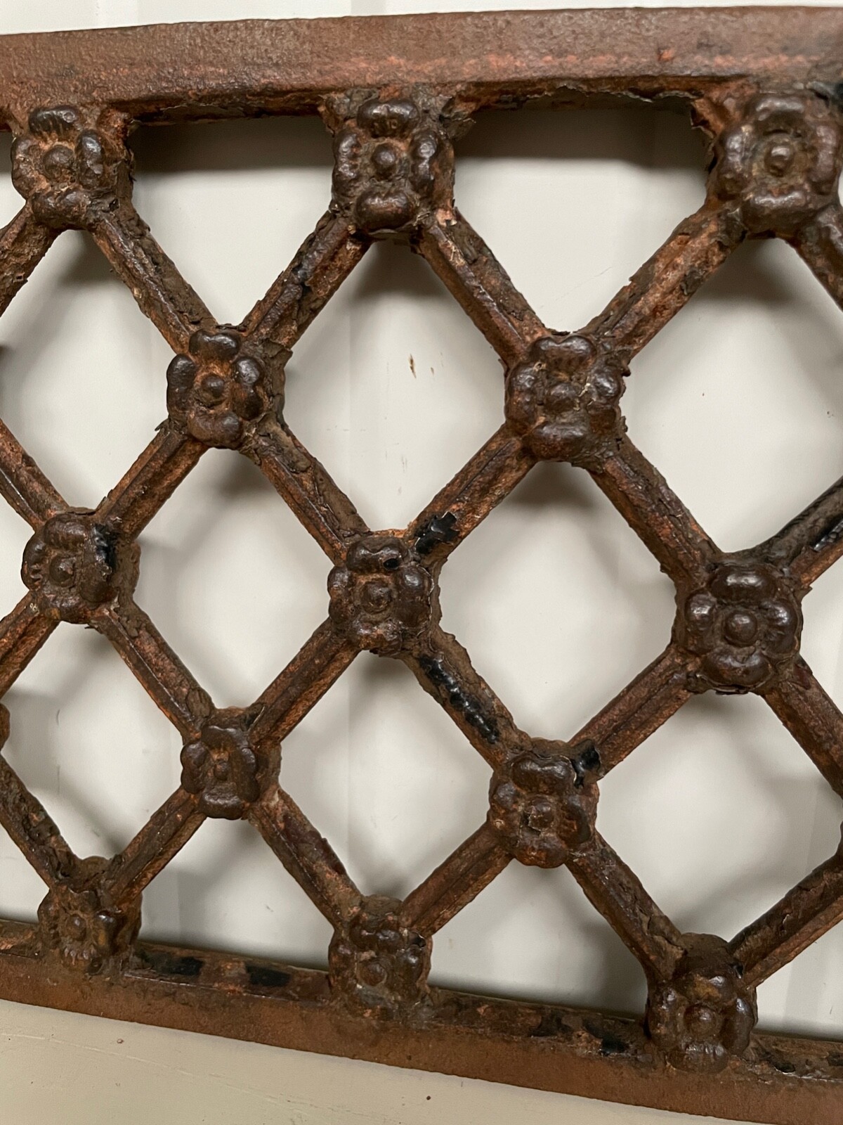 A Beautiful French Antique French Cast Iron Fence Deco Piece panel