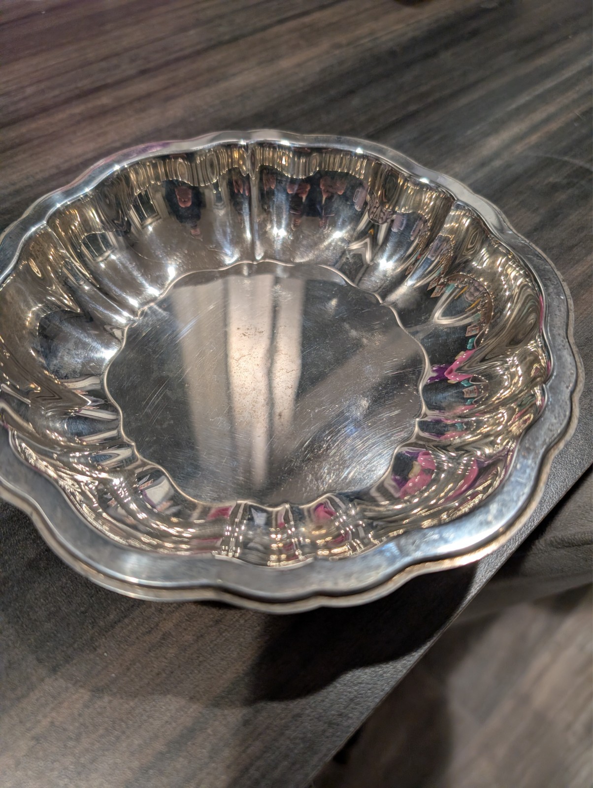 Oneida Silversmiths Candy Dish 6 In Round x3 In High
