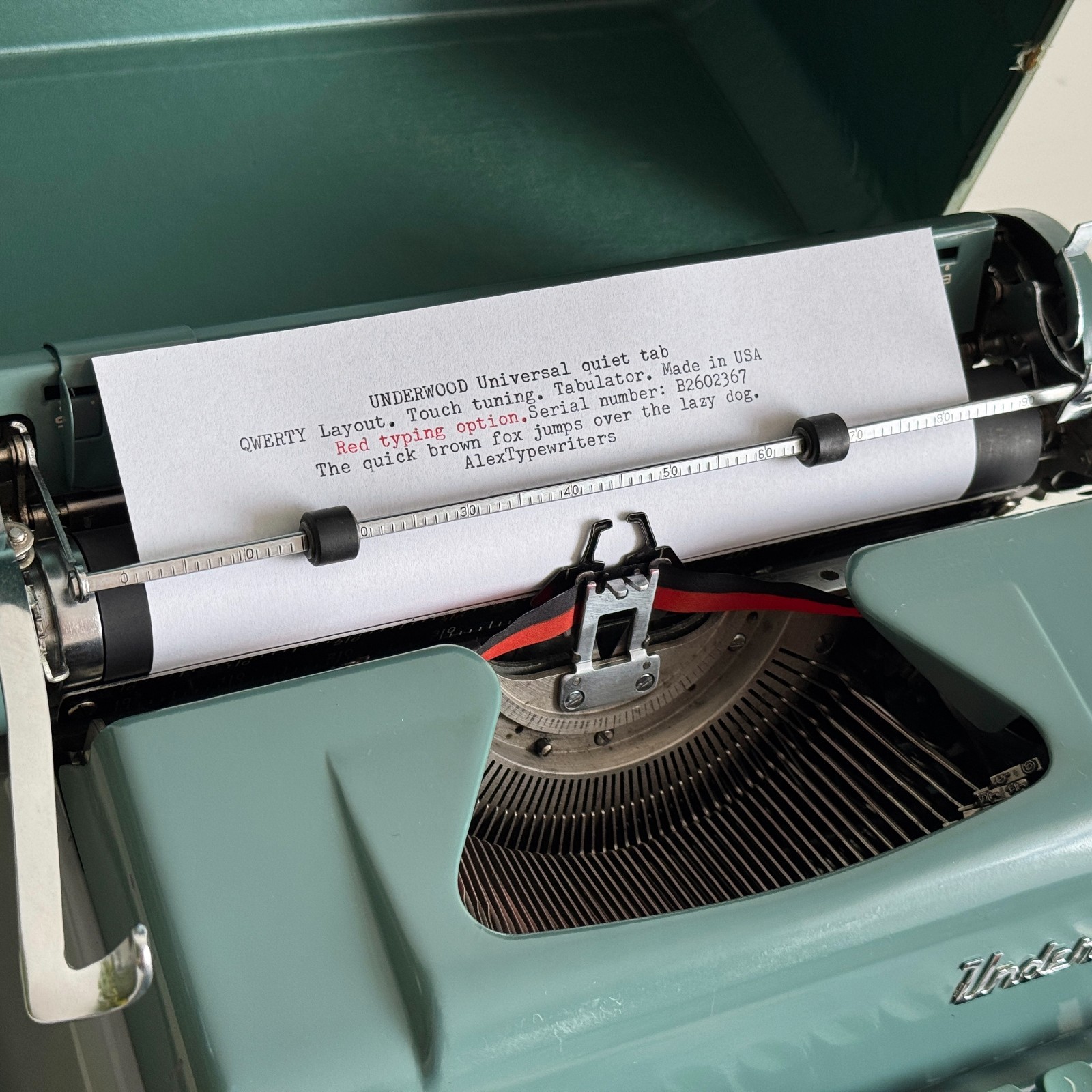 Underwood Universal quiet tab – Typewriter | 1950s | Working | Serviced