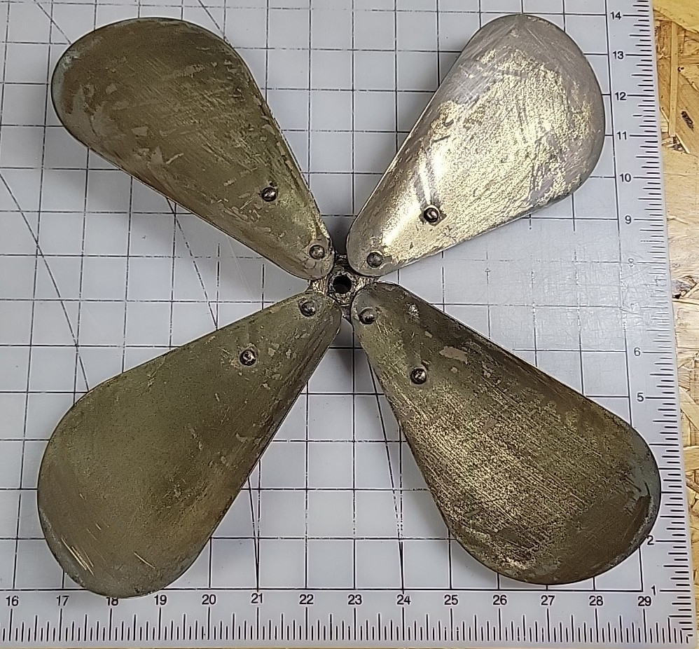VTG Peerless Electric 16″ Brass Blade Electric Fan Type FF2 Part, 4-Blade Fan
