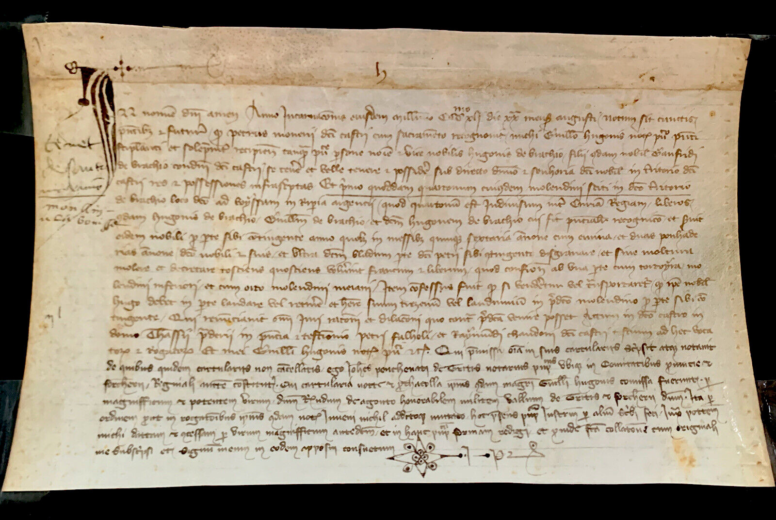 MEDIEVAL VELLUM MANUSCRIPT 1341