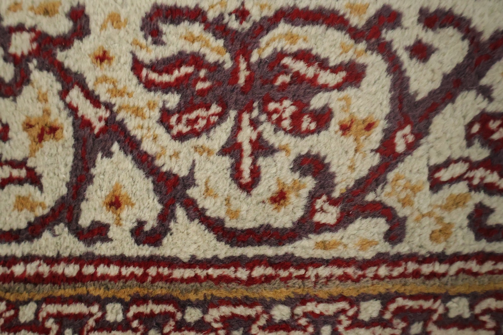 Pre-1900 Palace Size Antique Rug Red & Ivory Wool Handmade Bordered Carpet 14×18