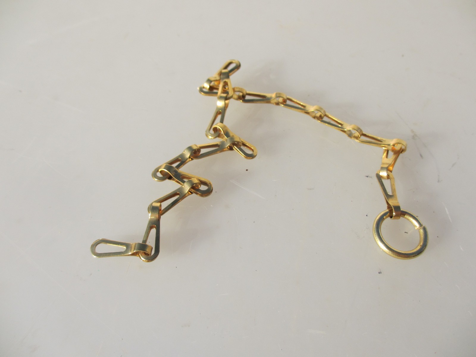 Vintage Brass Lighting Chain Hanger Loop Box Trunk Light Pull Plug Old 26cm 10″