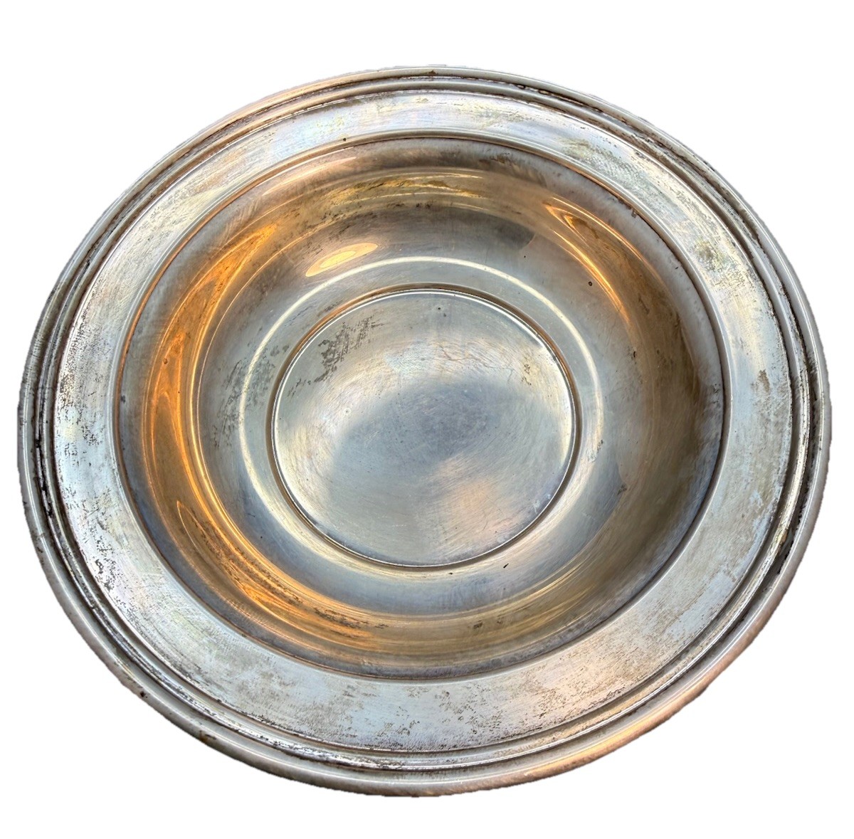 Vintage Sterling Silver Reeded Rim Banded Bowl 6” Randahl/Randall Armiger 77g