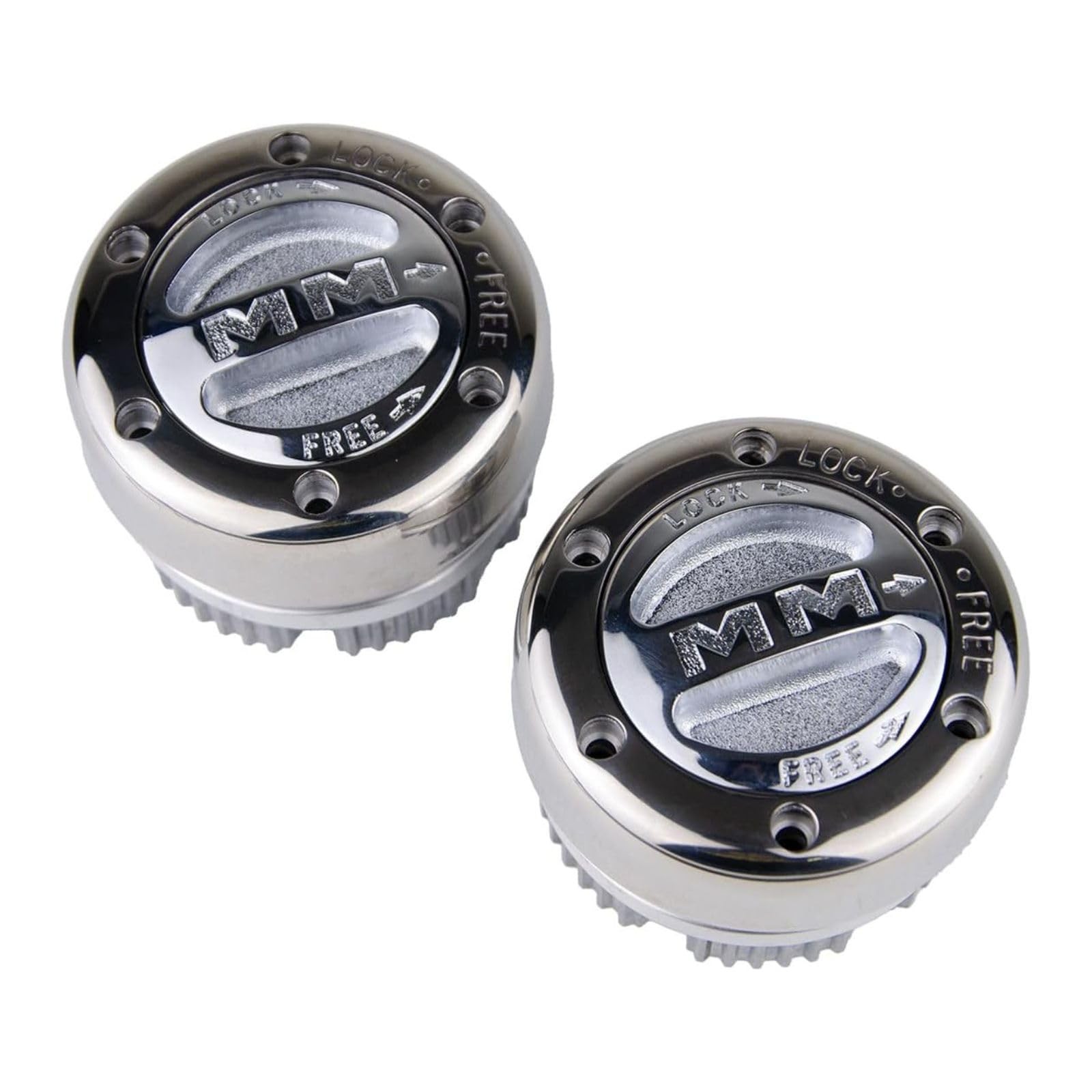 Mile Marker 104 Pair of Premium Manual Locking Hubs fits 104 Hub, Silver