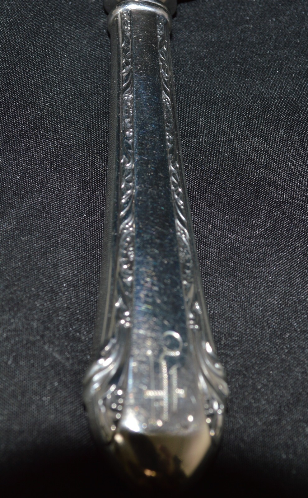 Rare Cake Server w Stainless Blade CHASED ROMANTIQUE (Sterling, 1933) By Alvin