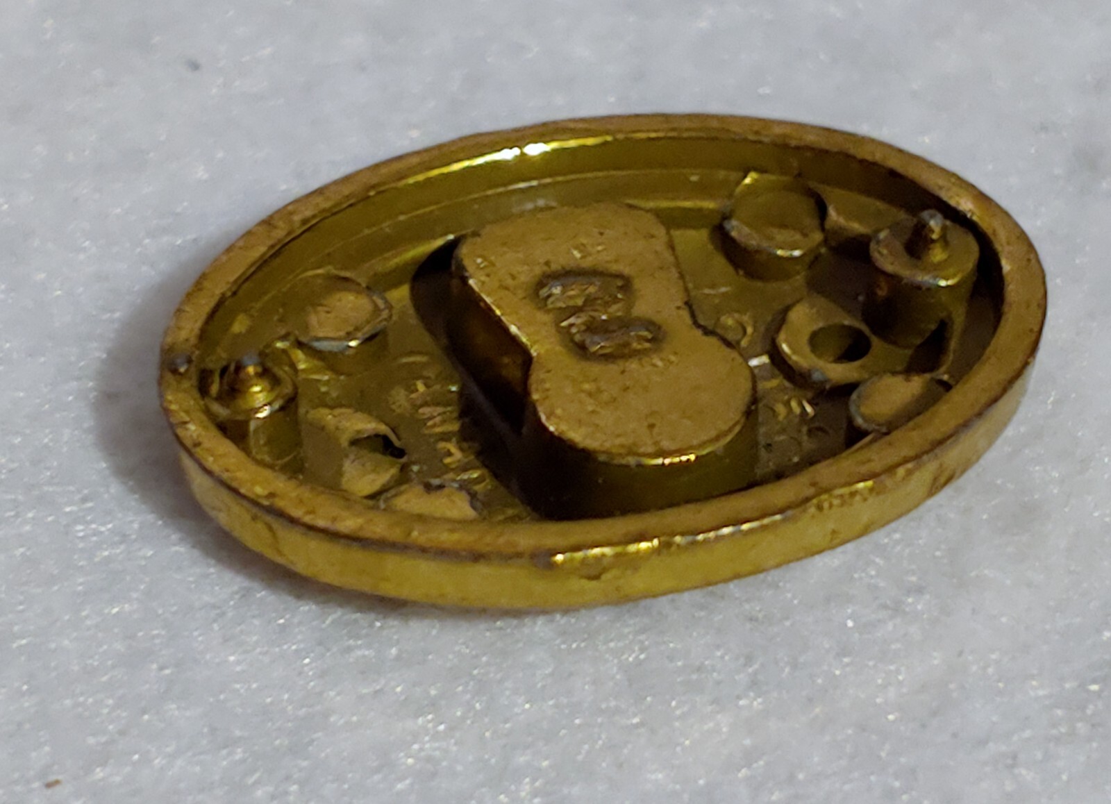 Vintage – Faux Key-hole – Solid Brass – Marked Canada #SP-586 – 1 1/4 in Wide