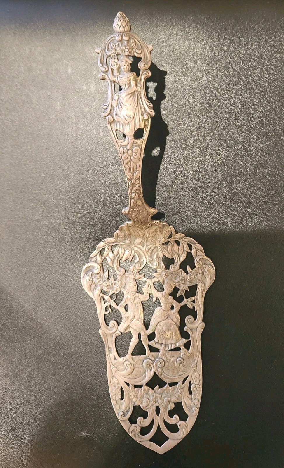 Antique Cake Server. 800 Silver From Germany In Excellent Condition With Patina.