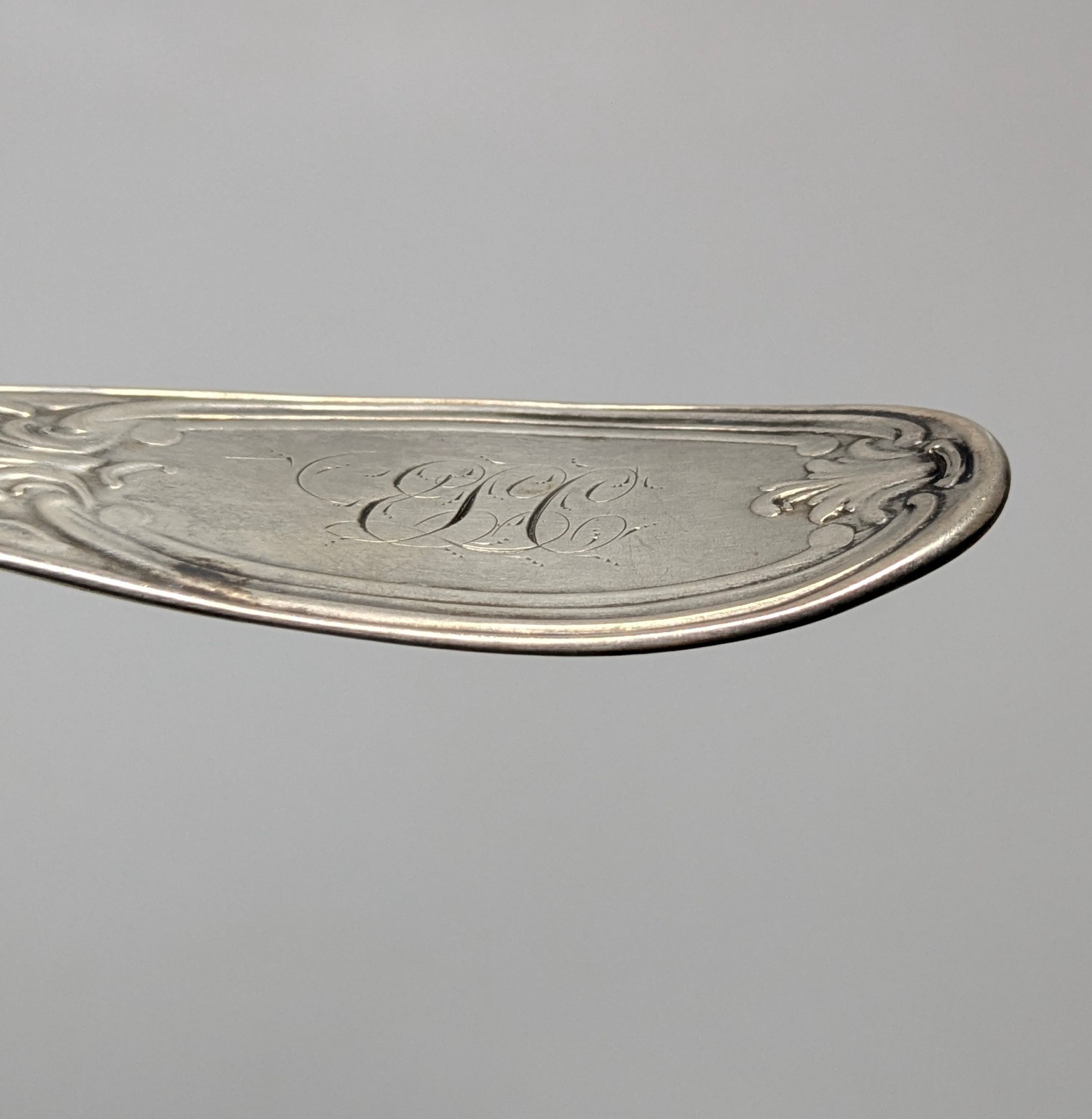 Tiffany & Co Coin Silver 1847 Patent Antique Sugar Sifter Ladle Monogrammed