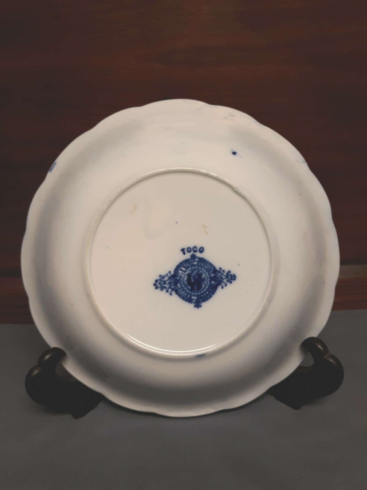 F. Winkle & Co. TOGO Flow Blue Dish Bowl Circa 1890-1900 Antique RARE