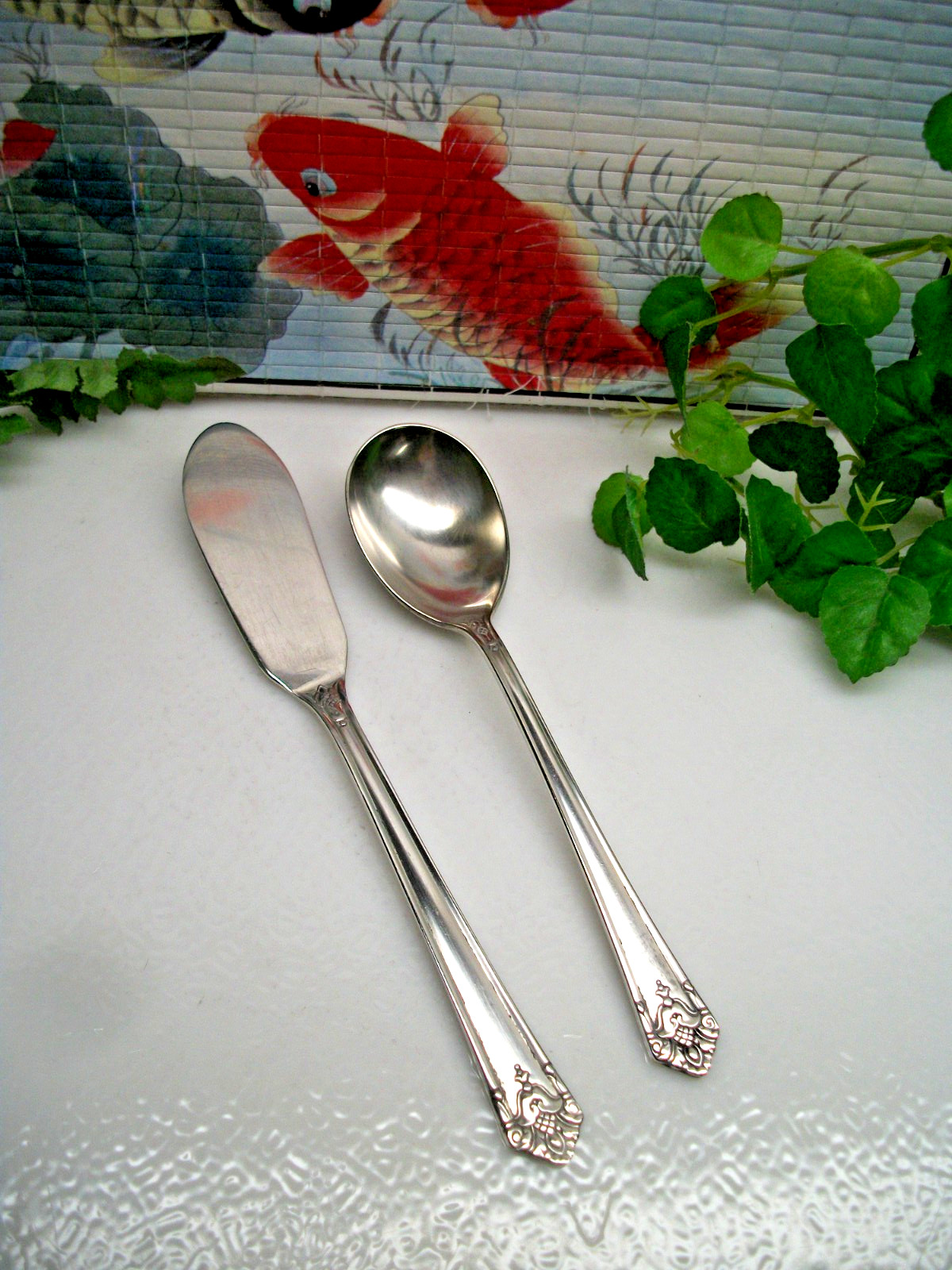 International Rogers HER MAJESTY Silverplate Master Butter Knife & Sugar Spoon