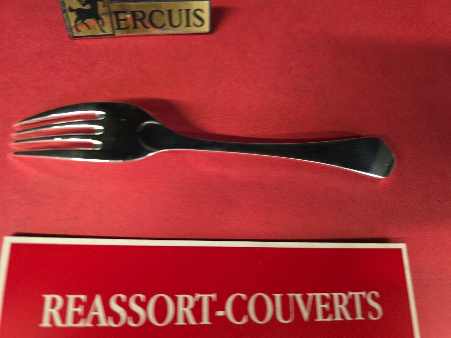 Table Fork 20.5 Cm Ciseaux Ercuis In Great Condition SILVER PLATED