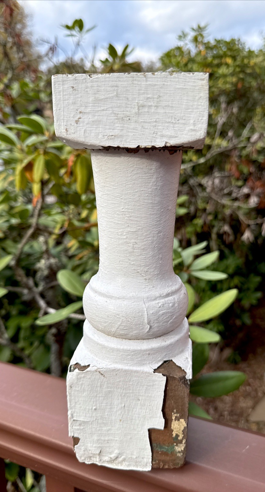 Vtg Architectural Salvage Chippy Paint Porch Balusters Craft Farm Wood Primitive