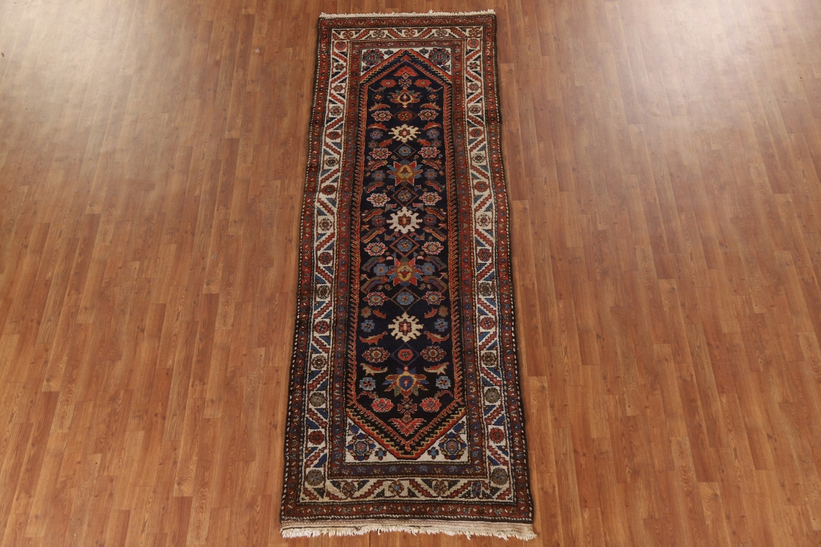 Pre-1900 Vegetable Dye Bakhtiari Runner Antique Rug 3′ 6″ x 10′ 3″ Handmade Rug