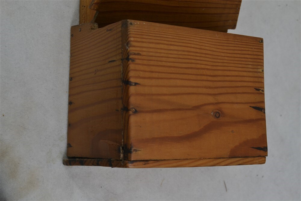 antique hanging wall box primitive lift top pine 10×7 original authentic 19th c