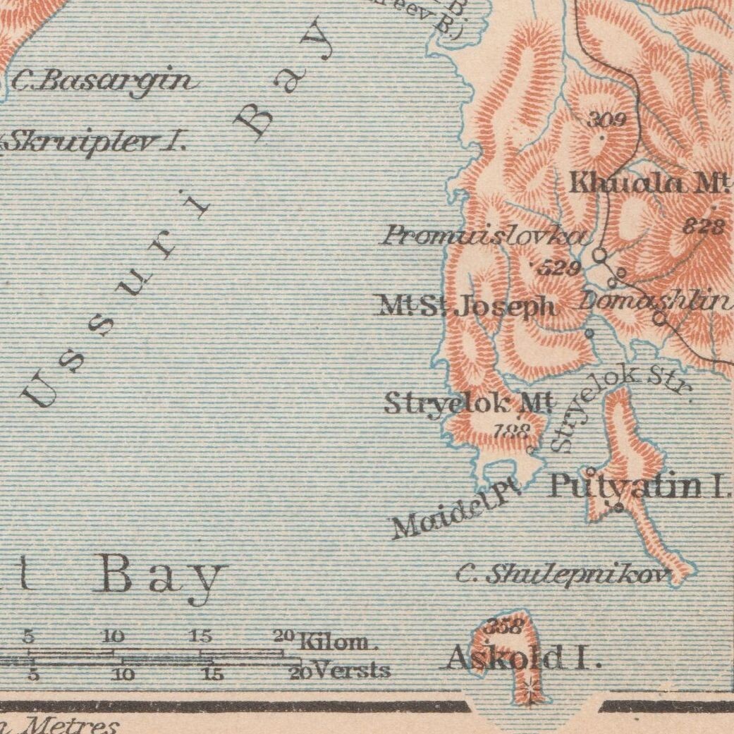 VLADIVOSTOK 1914 ORIGINAL Map City ANTIQUE RUSSIA Россия Владивосток