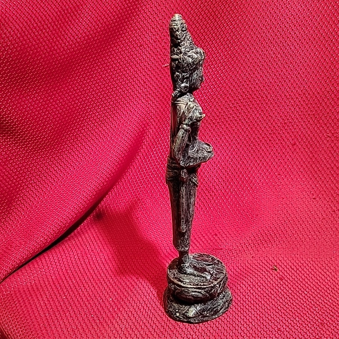 10″ LAKSHMI LAXMI SHRI standing Bronze Metal statue figure hindu decor Vishnu