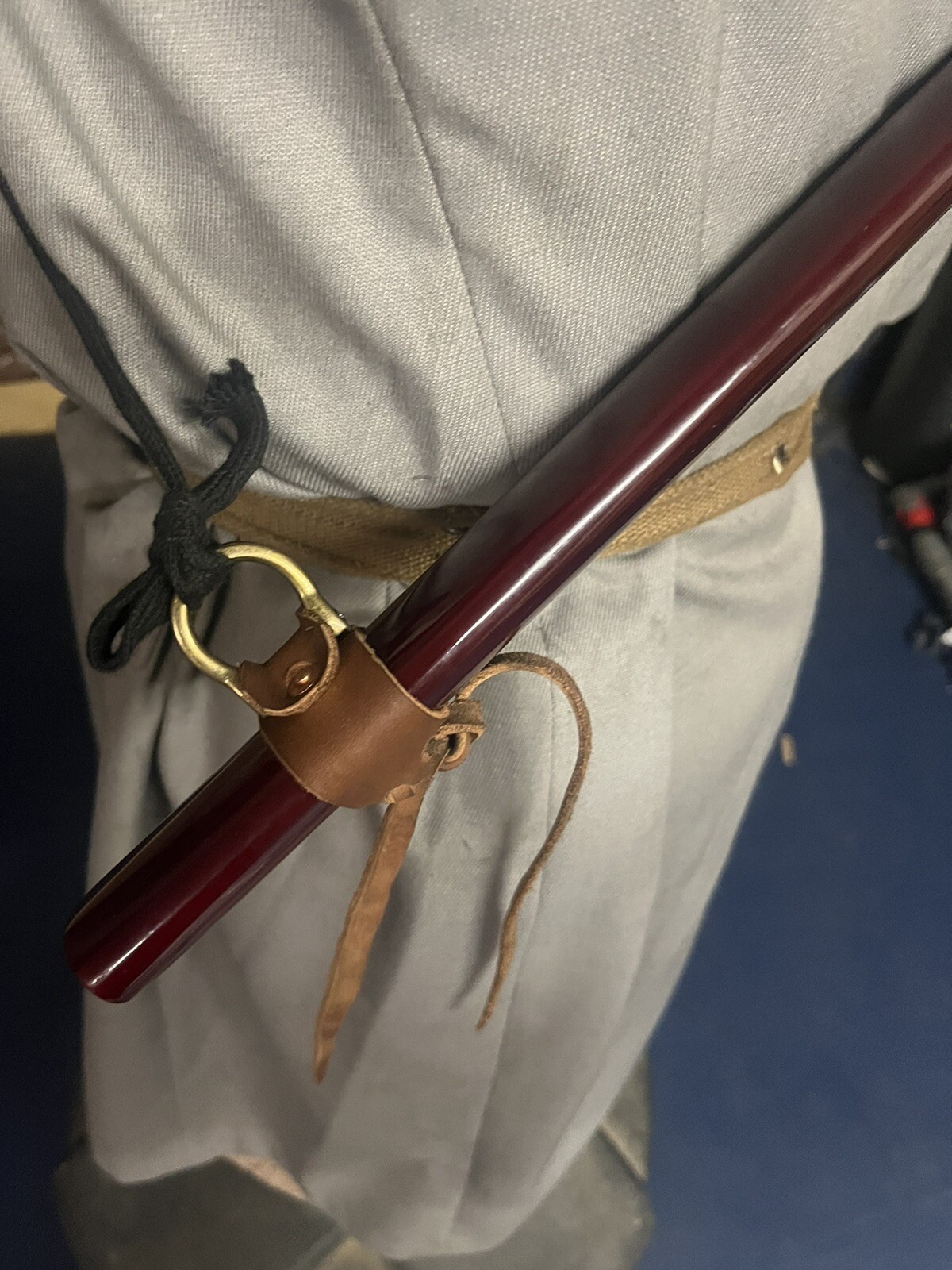 Lace-up Leather with ring for wearing your katana on the back leatherwork Only